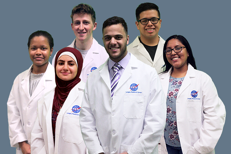 Jehan Shalabi and her fellow NASA's students