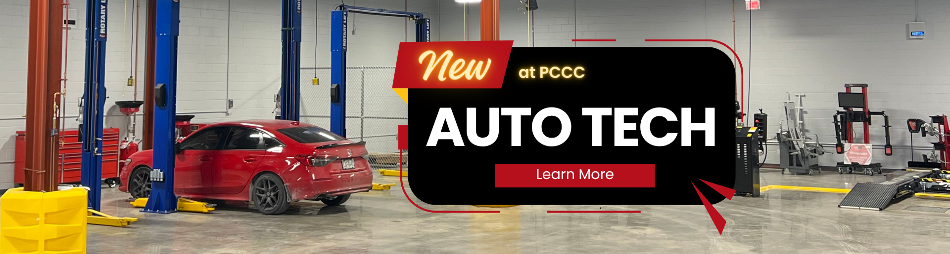 New at PCCC. Auto Tech. Learn More.