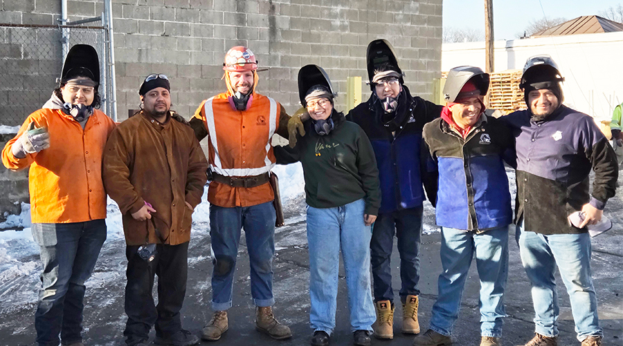 PCCC Welding Students Gain Real-World Experience in Newark Solar Project
